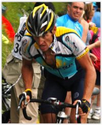 Famous bicyclist Lance Armstrong